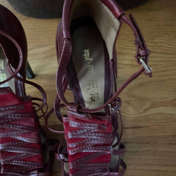 Red L.A.M.B -Gwen Staffani sandal/stilettos size 7 - Picture 5 of 7